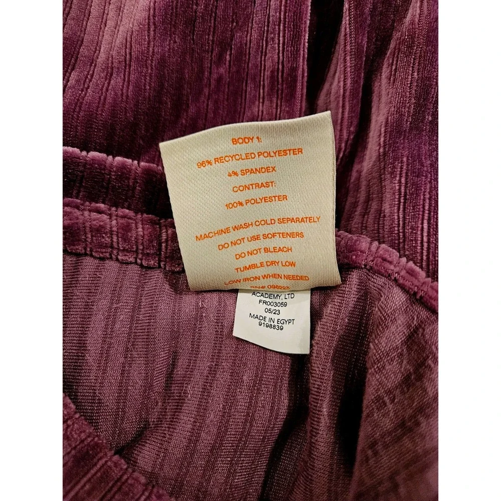 Freely Girls Ribbed Velvet Long Sleeve Dress Purple with Pockets Girl‎ Small 6/7